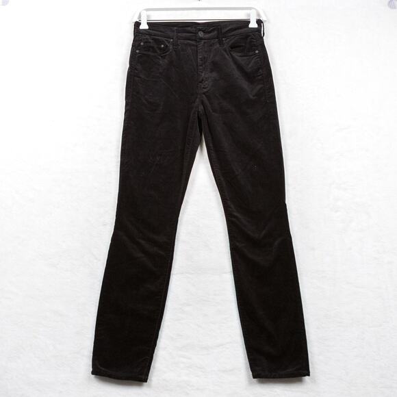 MOTHER‎ High Waisted Looker Ankle Velvet Jeans Soft Skills Black Sz 26 - Picture 3 of 11